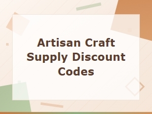 Artisan Craft Supply Discount Codes for Creators